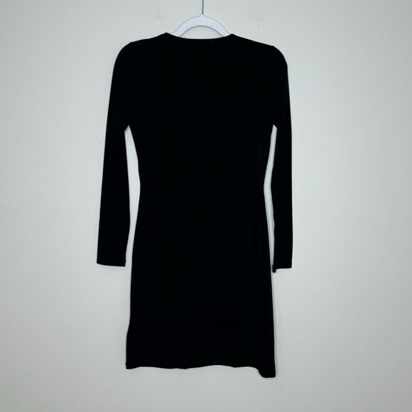 NWT MICHAEL Michael Kors Long Sleeve Center Ring Cutout Dress Black XS - Picture 8 of 8